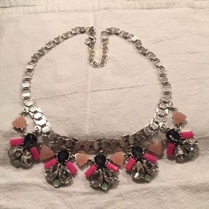 Stella & Dot Callie Pink and Silver Necklace